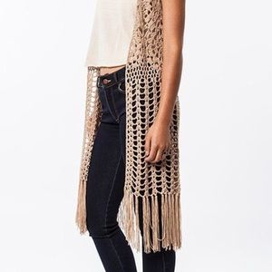 Long fringe vest